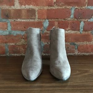 Stuart Weitzman Grey Suede Ankle Booties